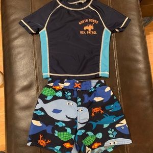 5 for $20 - Boy’s rashguard with swim trunks